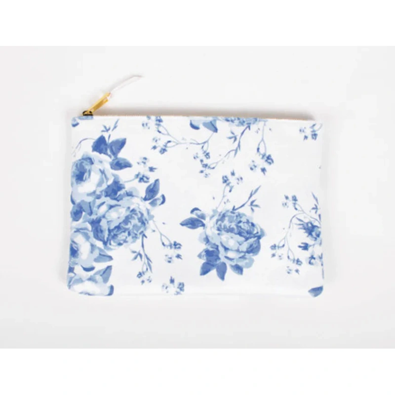 8 Oak Lane Blue Rose Terry Flat Pouch – Large