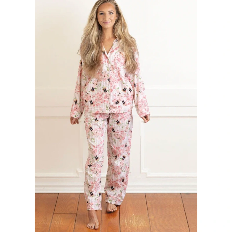 8 Oak Lane Nutcracker Rose Flannel PJ Set